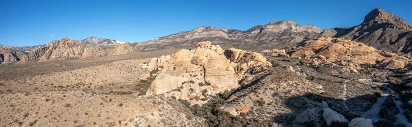 Una Scena Bella Arida Aspra Montuosa Nel Deserto Del Red — Foto Stock
