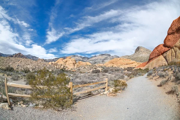 Szlak Turystyczny Prowadzący Głębokiego Serca Red Rock Canyon Las Vegas — Zdjęcie stockowe
