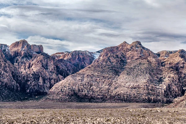 Vacker Karg Robust Och Bergig Scen Vildmarken Red Rock Canyon — Stockfoto
