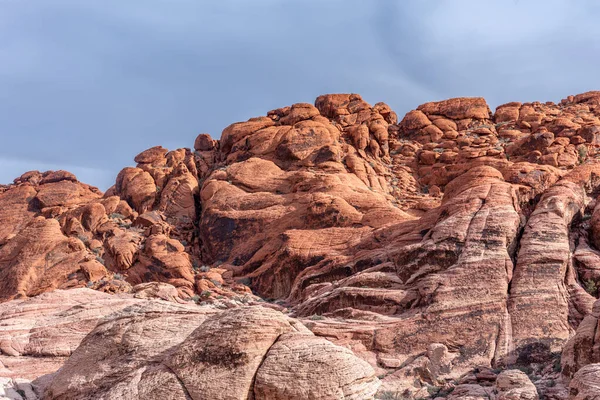Una Hermosa Árida Escarpada Montañosa Escena Desierto Red Rock Canyon — Foto de Stock
