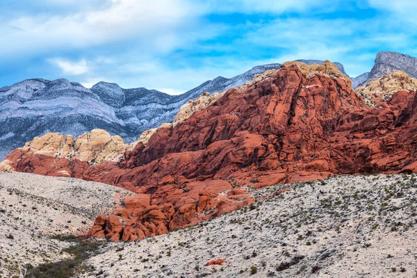 Una Scena Bella Arida Aspra Montuosa Nel Deserto Del Red — Foto Stock
