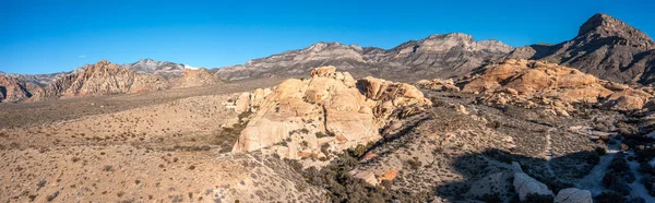 Чудова Суха Суха Гірська Місцина Пустелі Каньйон Ред Рок Лас Стокове Фото