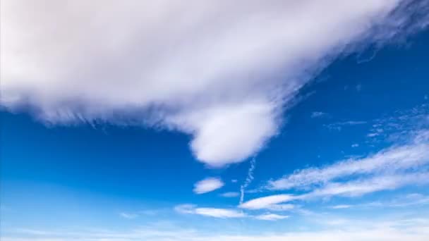 Часовий Проміжок Часу Кумульських Хмар Знятих Протягом Години Показує Унікальну — стокове відео