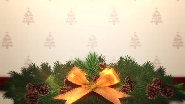 Een Geanimeerd Kerstcadeau Subtiel Zoomen Brengt Een Subtiel Achtergrondelement Aan — Stockvideo