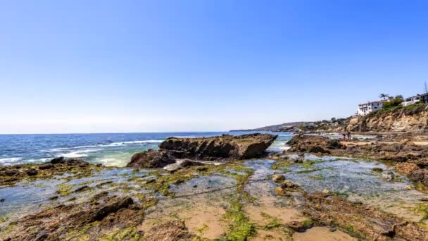 Aydınlık Güneşli Bir Günde Lagunas Victoria Sahili Ndeki Resiflere Kaçağı — Stok video