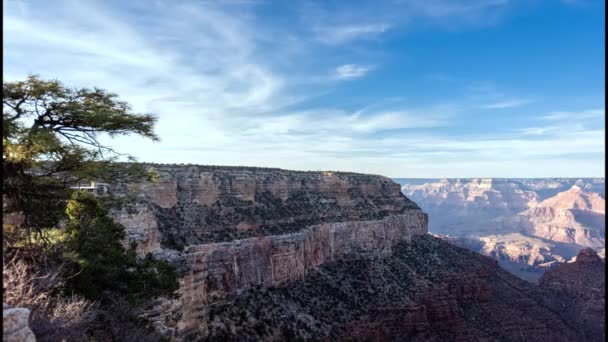 Den Nocí Uplyne Nad Vesnicí Grand Canyons Jižní Okraj Přehlédnout — Stock video
