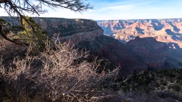 Laps Temps Jour Comme Nuit Dessus Village Grand Canyons Bord — Video