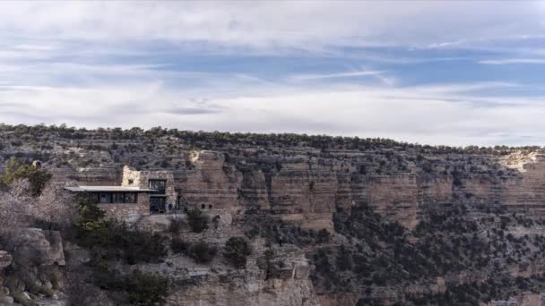 Wolken Ziehen Über Den Grand Canyon Mit Blick Auf Das — Stockvideo