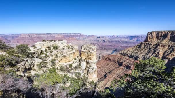 Lapso Tempo Sombras Formando Movendo Através Moran Point Grand Canyon — Vídeo de Stock