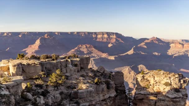 Lapso Tempo Grand Canyons Moran Point Dia Para Noite Mostra — Vídeo de Stock