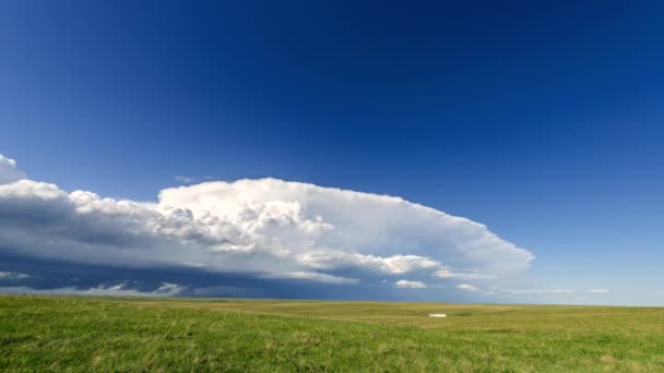 Tiden Förfaller Panorama Över Massiv Mesocyklon Väder Supercell Som Pre — Stockvideo