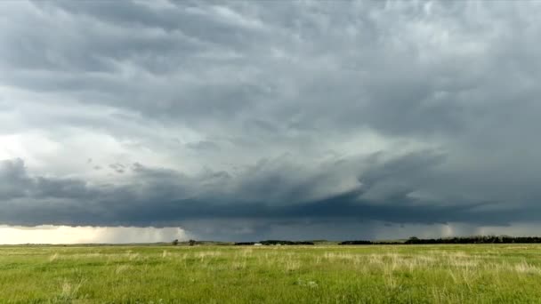 Panoramatid Tid Förflutit Mesocyclone Väder Supercell Som Pre Tornado Skede — Stockvideo