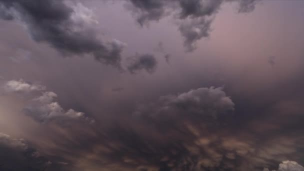 Lapso Tiempo Las Nubes Atardecer Comienza Formarse Que Más Tarde — Vídeos de Stock