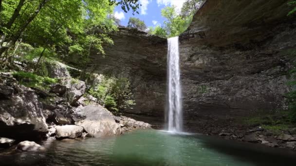 Piękne Ozone Falls Cumberland County Tennessee Piękny Basen Chłodnym Kaskadowym — Wideo stockowe