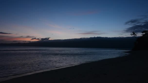 Manhã Nascer Sol Uma Praia Tropical Sul Pacífico Mostra Relaxamento — Vídeo de Stock