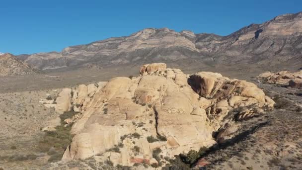 Záběry Vyprahlých Drsných Hornatých Záběrů Divočině Red Rock Canyonu Las — Stock video