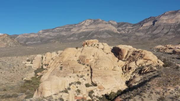Las Vegas Nevada Daki Red Rock Kanyonu Nda Kurak Engebeli — Stok video