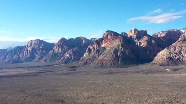 Las Vegas Nevada Daki Canlı Uzak Kızıl Kaya Dağlarının Sabah — Stok video