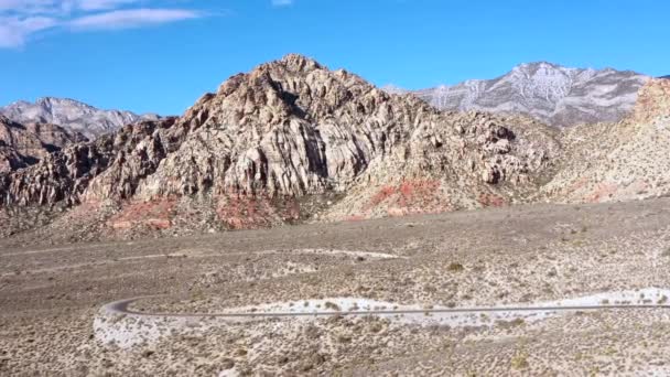 Las Vegas Nevada Daki Canlı Uzak Kızıl Kaya Dağlarının Sabah — Stok video