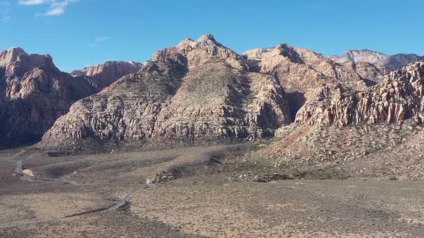Ráno Drone Záběry Pulzující Odlehlé Red Rock Hory Las Vegas — Stock video