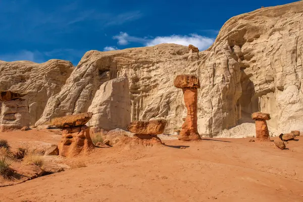 White Red Sandstone Toadstool Hoodoo Kanab Utah Showing Highly Eroded Royalty Free Stock Images