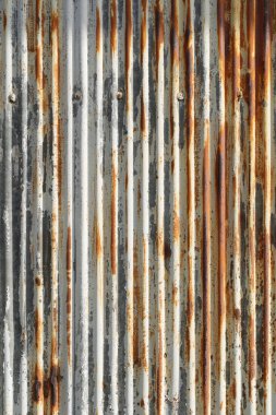 Eski ve paslı çinko çarşaf duvarının artistiği. Klasik metal levha dokusu.                                