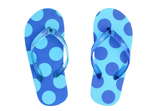 Dvojice Flip Flop Sandály Izolovaných Bílém Pozadí — Stock fotografie
