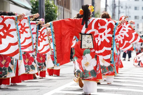 Kagawa Japan Juli 2023 Japanse Performers Dansen Het Beroemde Yosakoi — Stockfoto