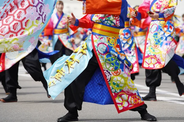 Kagawa Japão Julho 2023 Artistas Japoneses Dançando Famoso Yosakoi Festival Fotografias De Stock Royalty-Free