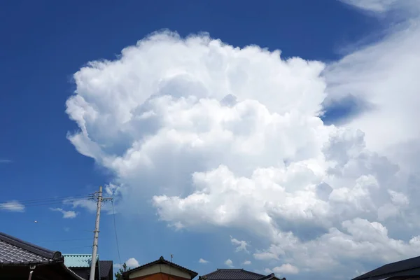 Sfondo Cielo Blu Con Nuvole Bianche Nuvole Tuonanti Kanatokumo — Foto Stock