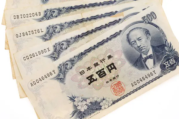 Rara Factura Quinientos Yenes Japoneses Que Está Circulación —  Fotos de Stock