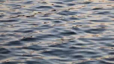 Alacakaranlık Denizi yavaşça dalgalanır. yüksek kalite 4k görüntü