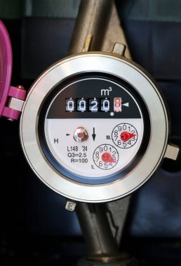 Su tüketiminin ölçüsünü kapat, Japon evindeki su sayacı..