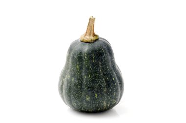 Beyaz arkaplanda Japon yeşil balkabağını kapat 