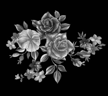 3 Boyutlu düğün çiçekleri, gümüş çiçekleri, metalik düğün çiçekleri tasarımı, lüks metalik çiçek arkaplanı, çiçek illüstrasyonu