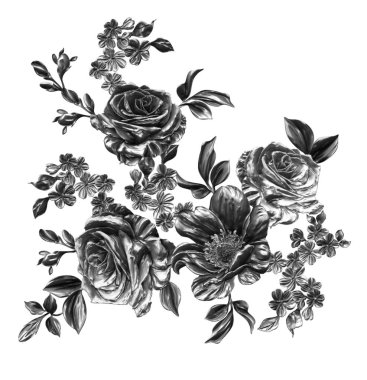 3 Boyutlu düğün çiçekleri, gümüş çiçekleri, metalik düğün çiçekleri tasarımı, lüks metalik çiçek arkaplanı, çiçek illüstrasyonu