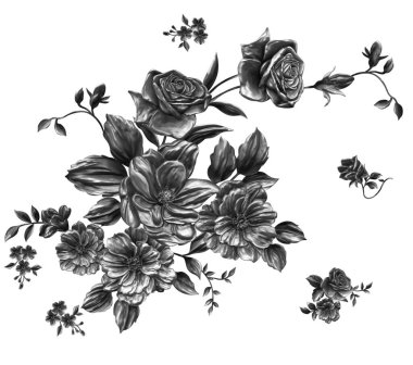 3 Boyutlu düğün çiçekleri, gümüş çiçekleri, metalik düğün çiçekleri tasarımı, lüks metalik çiçek arkaplanı, çiçek illüstrasyonu