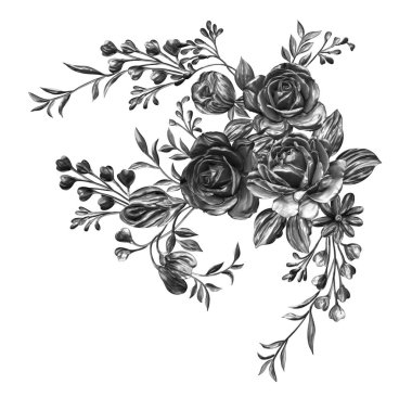 3 Boyutlu düğün çiçekleri, gümüş çiçekleri, metalik düğün çiçekleri tasarımı, lüks metalik çiçek arkaplanı, çiçek illüstrasyonu