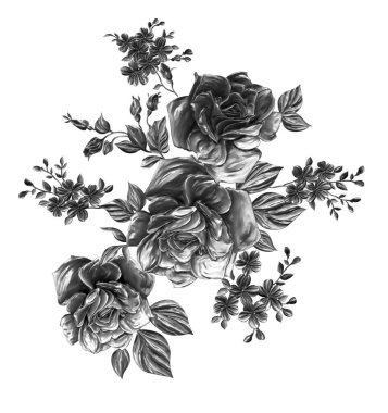 3 Boyutlu düğün çiçekleri, gümüş çiçekleri, metalik düğün çiçekleri tasarımı, lüks metalik çiçek arkaplanı, çiçek illüstrasyonu