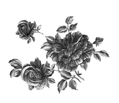 3 Boyutlu düğün çiçekleri, gümüş çiçekleri, metalik düğün çiçekleri tasarımı, lüks metalik çiçek arkaplanı, çiçek illüstrasyonu