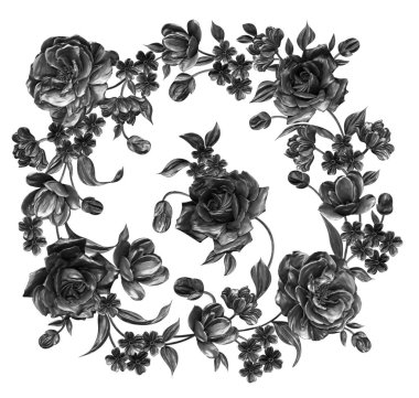 3 Boyutlu düğün çiçekleri, gümüş çiçekleri, metalik düğün çiçekleri tasarımı, lüks metalik çiçek arkaplanı, çiçek illüstrasyonu