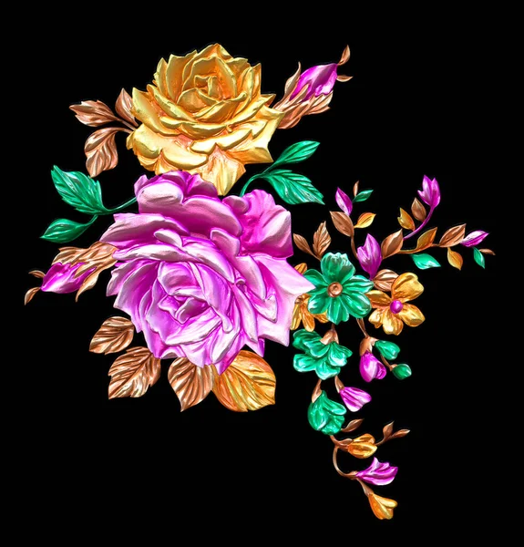 Abstract metallic flower design  background,Digital flower painting,Decorative floral design,Flower Illustration,Embossed flower pattern,3D flower pattern,Wedding flowers,Wedding floral ornament,Textile flower design,Scarf flower
