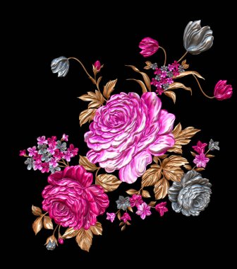 Soyut metalik çiçek tasarımı arka plan, Dijital çiçek boyası, Dekoratif çiçek tasarımı, Çiçek İllüstrasyonu, Kabartmalı çiçek deseni, 3 boyutlu çiçek deseni, düğün çiçekleri, düğün çiçeği süsü, Tekstil çiçek deseni, Atkı çiçeği deseni