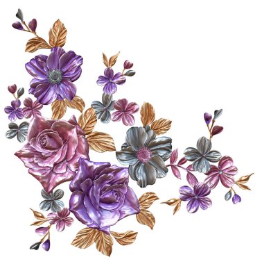 Soyut metalik çiçek tasarımı arka plan, Dijital çiçek boyası, Dekoratif çiçek tasarımı, Çiçek İllüstrasyonu, Kabartmalı çiçek deseni, 3 boyutlu çiçek deseni, düğün çiçekleri, düğün çiçeği süsü, Tekstil çiçek deseni, Atkı çiçeği deseni