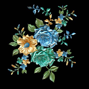 Soyut metalik çiçek tasarımı arka plan, Dijital çiçek boyası, Dekoratif çiçek tasarımı, Çiçek İllüstrasyonu, Kabartmalı çiçek deseni, 3 boyutlu çiçek deseni, düğün çiçekleri, düğün çiçeği süsü, Tekstil çiçek deseni, Atkı çiçeği deseni