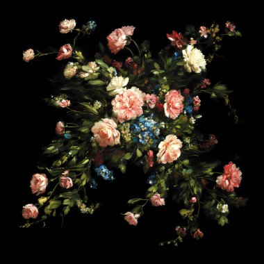 Modern İzlenimci Tarzında Soyut Renkli Çiçekler, Soyut Çiçek Çiçeği Hayat Boyama, Renkli Çiçeklerle Modern İzlenimcilik, Renkli Yağlı Çiçek Boyama, Çarpıcı Renkli Çiçek Boyama, Üretici, Yapay Zeka