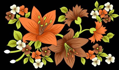 Dekoratif yaprak ve çiçek sanatı