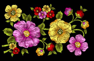 Metalik doku elementlerine sahip lüks çiçekli grafik tasarımı.