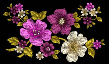 Sıkıntılı metal görünümlü, keskin çiçekli bir sanat eseri.