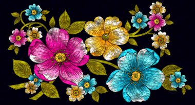 Yüksek çözünürlüklü metalik çiçek çizimi